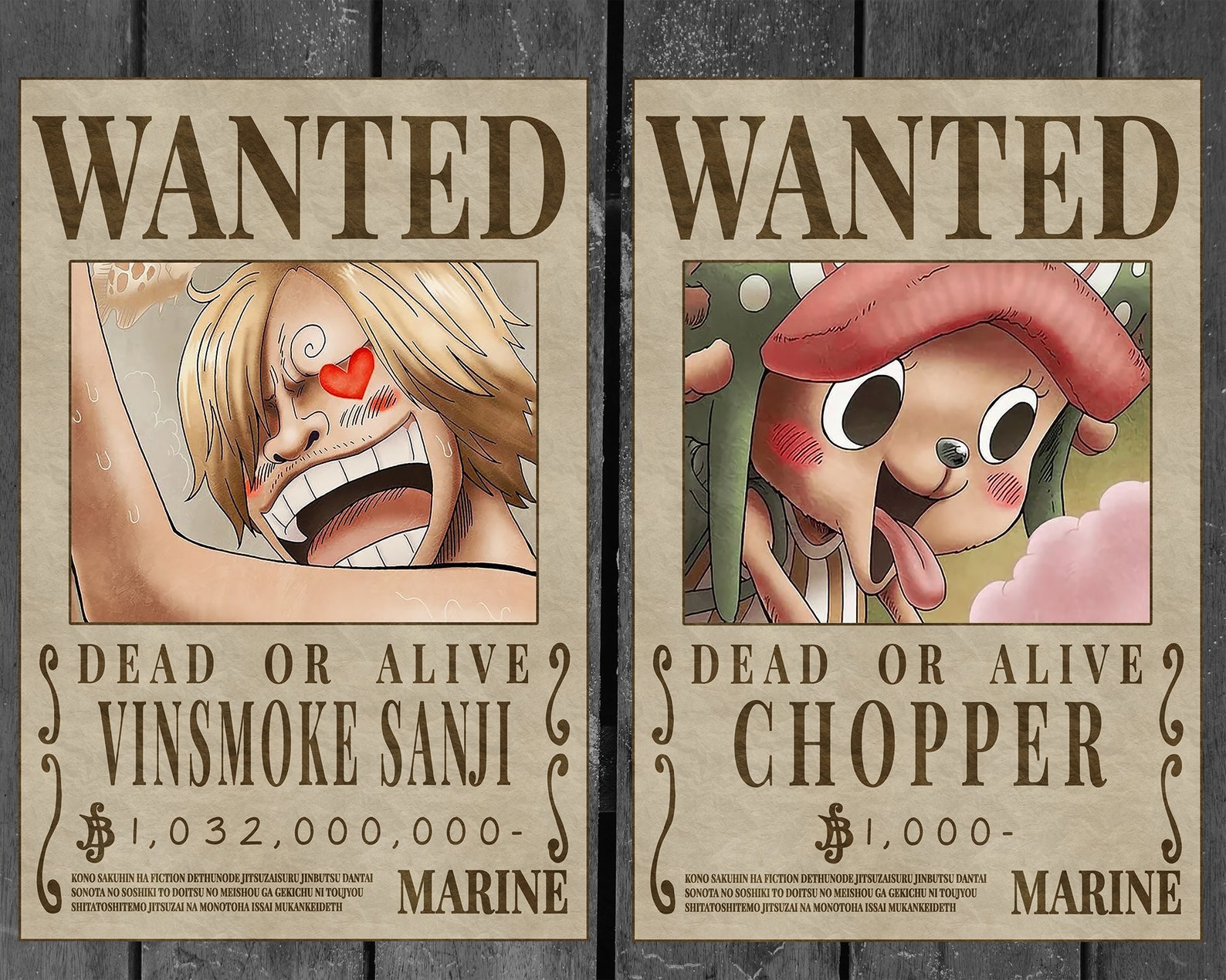 Digital One Piece Straw Hats Wanted Posters Updated Etsy