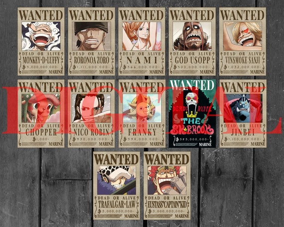  Luffy Gear 5 One Piece Wanted Onepiece Posters 8 x 12