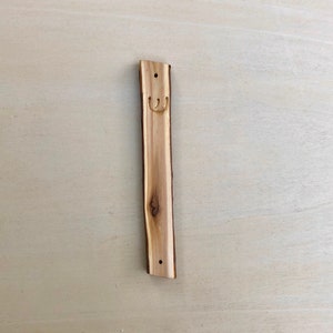 Wooden Mezuzah Case / Raw-Edge Cedar Mezuzah