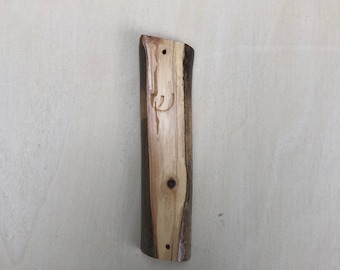 Wooden Mezuzah Case / Raw-Edge Maple Mezuzah