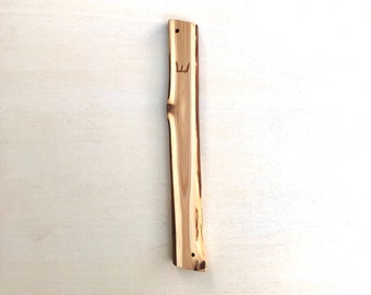 Wooden Mezuzah Case / Raw-Edge Cedar Mezuzah