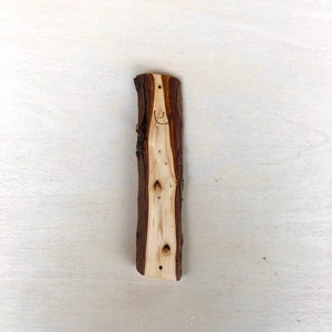 Wooden Mezuzah Case / Raw-Edge Cedar Mezuzah