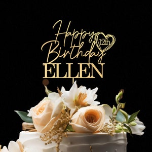 Personalized Birthday Cake Topper: Custom Acrylic Party Decor