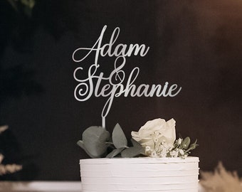 Personalized Couple's Names Wedding Cake topper, Custom Names Cake Topper, Cake Topper With Names, Wedding Cake Topper For Fall