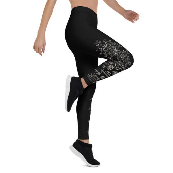 Graphic Leggings Etsy