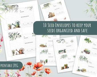 Seed envelope templates, Seed Packets, Seed Packet Templates, Printable Envelopes for Seeds  Homemade Seed Packages Printable envelopes