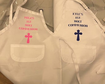 Communion Aprons | First Holy Communion | Family Gift | Child Present | First Holy Communion | Dress Protector | Clean Suit | Personalised