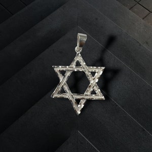 925 Handmade Italian Sterling Silver Star of David Pendant