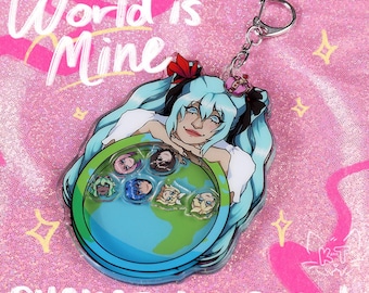 hatsune miku shaker keychain
