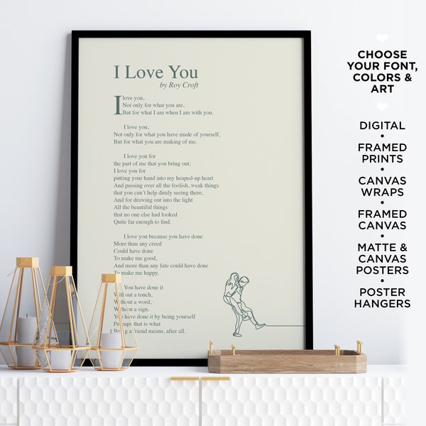 Custom Quote Print Text Poster Framed Wall Art Personalized Poem Printable Quote Letter Printed Sign Digital Download Bible Verse Gift Print