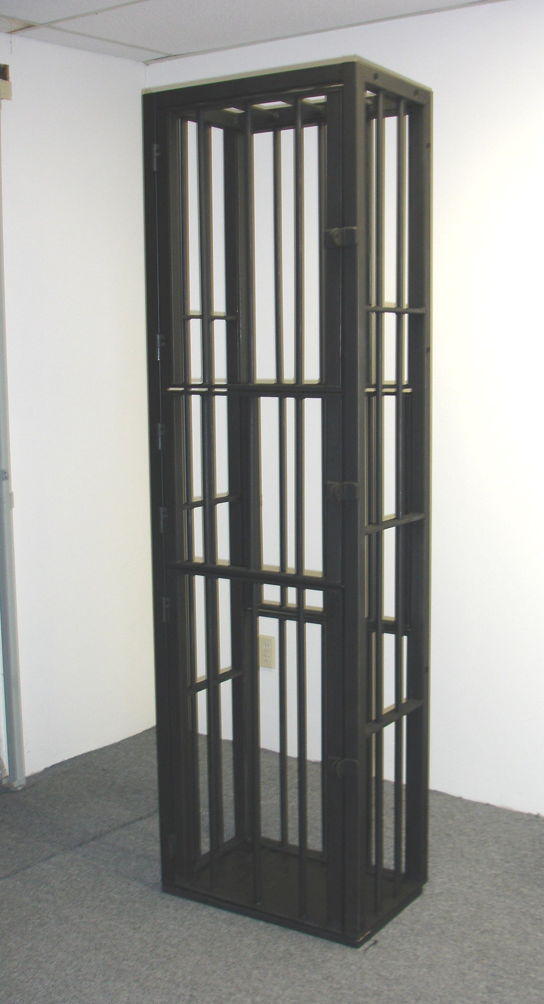 Black Powdercoated Steel Upright Stand up Slave Cage Bdsm Bondage 100 Steel Made in the Usa