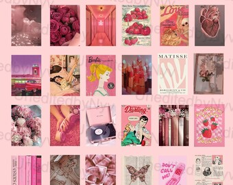 Vintage Pink Collage Prints 30 PCS