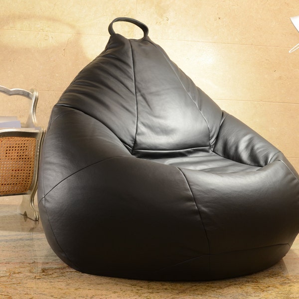 pouf pouf, fauteuil en similicuir, fait main, fabriqué en Italie, coussin de sol