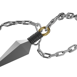 Scorpion&#39;s Classic Kunai and Chain, Mortal Kombat, 3D Model, Digital STL File