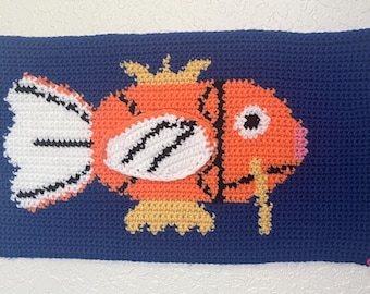 Patrón de tapiz de crochet de pez naranja