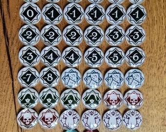 Arkham Horror LCG Glass Counters/Tokens - Chaos Tokens - Batch of 44