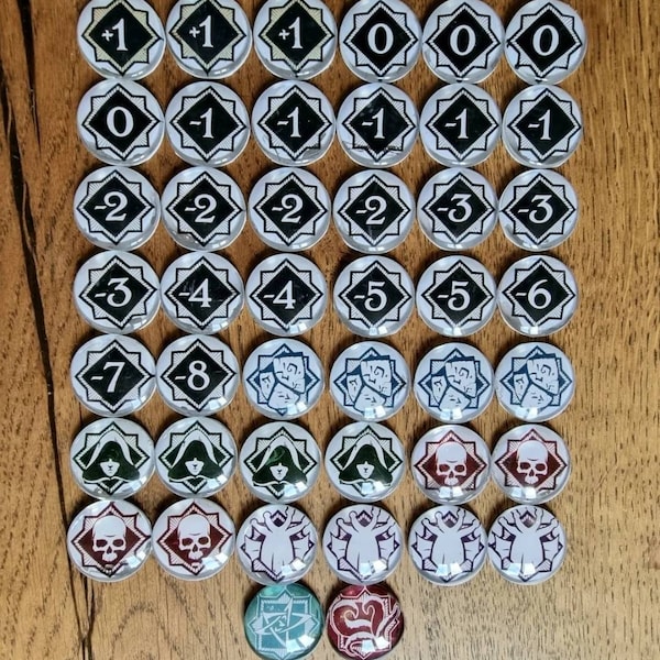 Arkham Horror LCG Glass Counters/Tokens - Chaos Tokens - Batch of 44