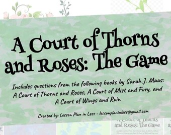 A Court of Thorns and Roses Party Game