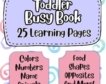Toddler Learning Binder | 25 Interactive Preschool Activities (Digital Download)