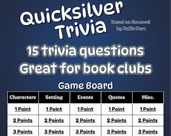 Quicksilver Book Trivia | Digital Book Club Game | 15 Questions | Instant Download