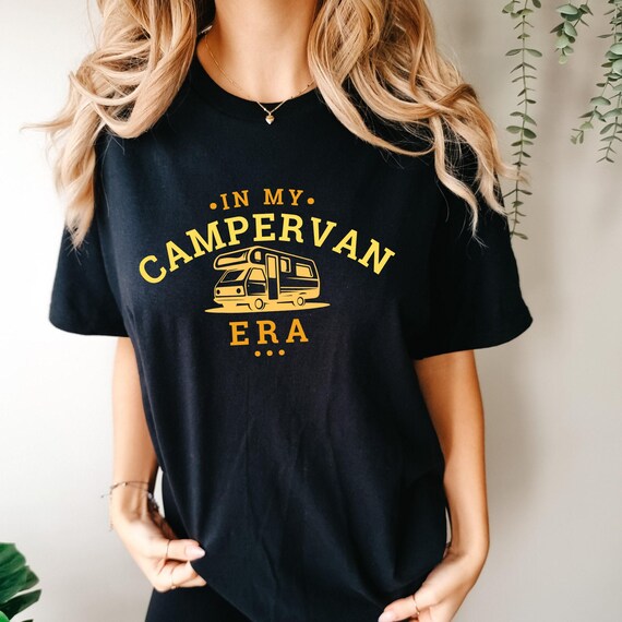 Camping Shirt. Retro Style Camper Van T-Shirt Camping Shirt. Retro Style Camper Van T-Shirt
