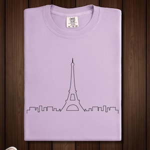 Comfort Colors® Paris Shirt, Eiffel Tower Shirt, French Aesthetic Tee, Travel Lover Shirt, France Souvenir Gift T Shirt, Romantic City Shirt