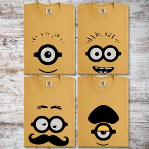 Comfort Colors® Minions Shirt, Funny Minion Face Tee, Despicable Me Shirt, Minion Cartoon Shirt, Silly Face Tee, Gift for Minion Lovers
