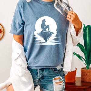 Comfort Colors® Mermaid Shirt, Sunset Shirt, Mermaid Gift For Women, Mermaid Shirts For Girls, Mermaid Gift, Little Mermaid Shirt, Sun Shirt