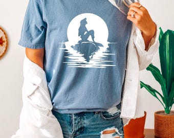 Comfort Colors Mermaid Shirt: Sunset Silhouette Tee