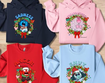 Christmas Inside Out Movie Hoodie, Disney Pixar Characters Sweatshirt