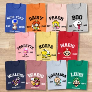 Super Mario Shirt, Matching Mario Shirt, Mario Family Vacation Shirt, Mario Friends Shirt, Super Mario Fan Shirt, , Mario Lover Shirt