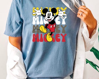 Comfort Colors® Disney Mickey Mouse Shirt, Disney Mickey Tee, Cute Cartoon Mickey Shirt, Disney Lover Gift, Funny Disney Character Shirt