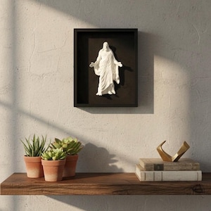 Framed Christus Sculpture | Christian art | Christus | Framed religious art