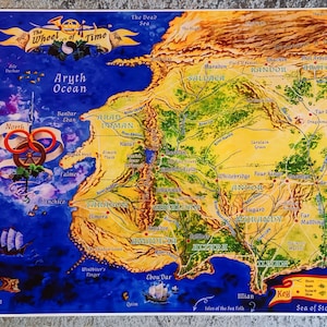 Carte de haute qualité des Westlands - Le monde de la roue du temps par Robert Jordan v2