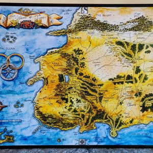 Carte de haute qualité des Westlands - Le monde de la roue du temps par Robert Jordan