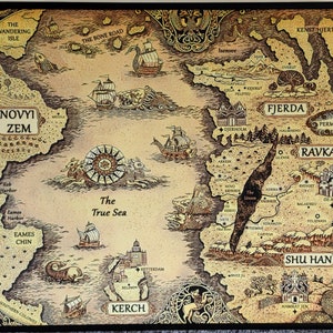Mapa mundial de Grishaverse: inspirado en el universo Grisha de Leigh Bardugo