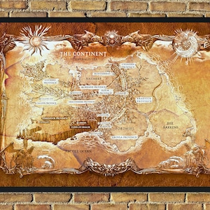 Empyrean Series World Map – Inspired by Fourth Wing & Iron Flame by Rebecca Yarros