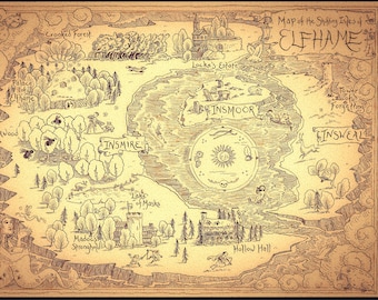 Shifting Isles of Elfhame Map – Inspired by The Cruel Prince & The Queen of Nothing by Holly Black