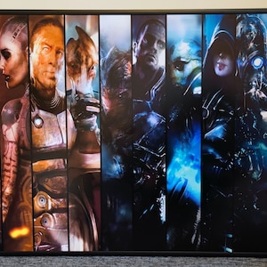 Hochwertige Collage aus Gefährten aus Mass Effect 2