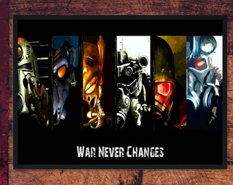 Fallout Game Series Collage Poster – Featuring Fallout, Fallout 2, Fallout Tactics, Fallout 3, Fallout New Vegas, Fallout 4