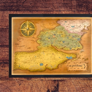 Gothic 3 Weltkarte im Spiel - Detaillierte, hochwertige Fantasy Karte im Spiel