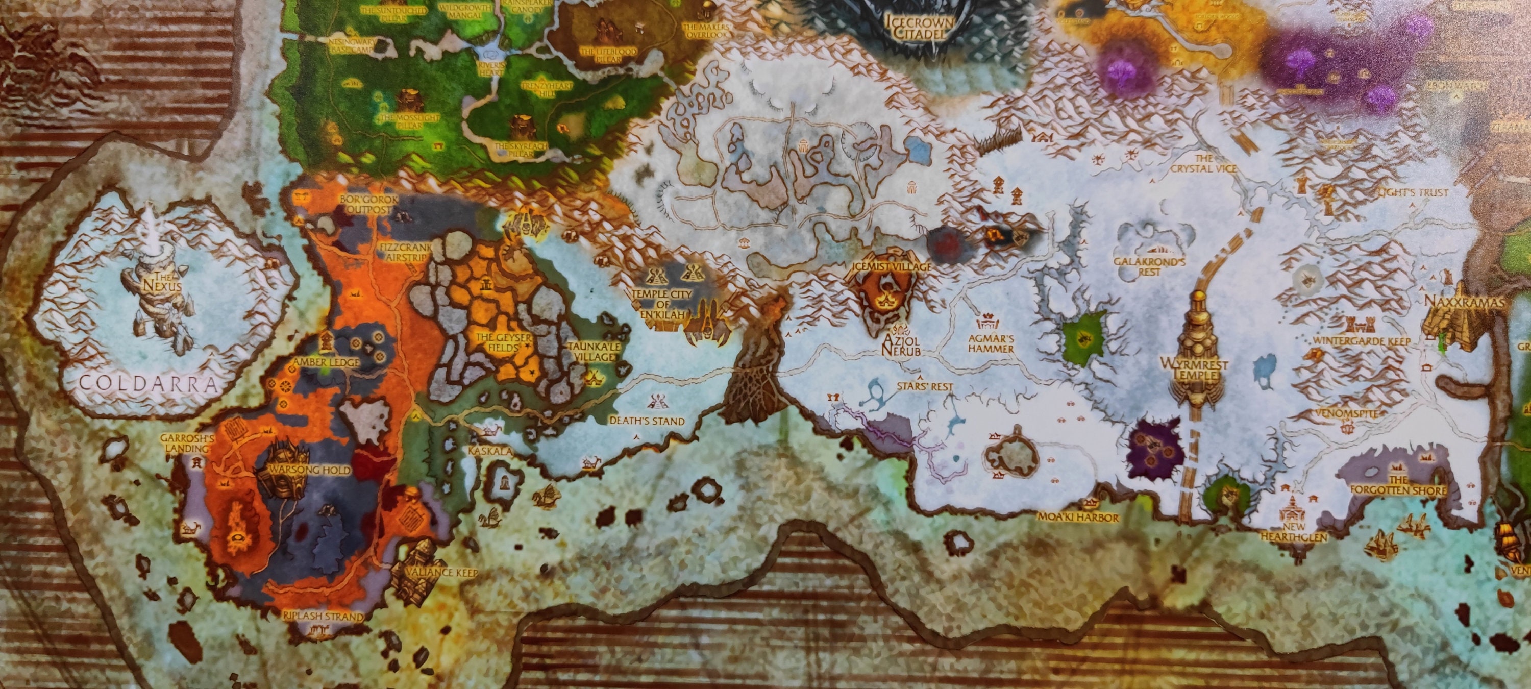 Northrend High Quality Map of the Northrend From World of Warcraft - Etsy