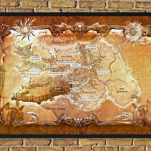 Fourth Wing & Iron Flame High quality world map from the Empyrean series written by Rebecca Yarros