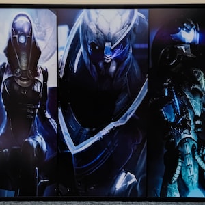 Tali, Garrus en Legion uit Mass Effect 2: poster van hoge kwaliteit