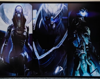 Tali, Garrus and Legion from Mass Effect 2 - High quality poster