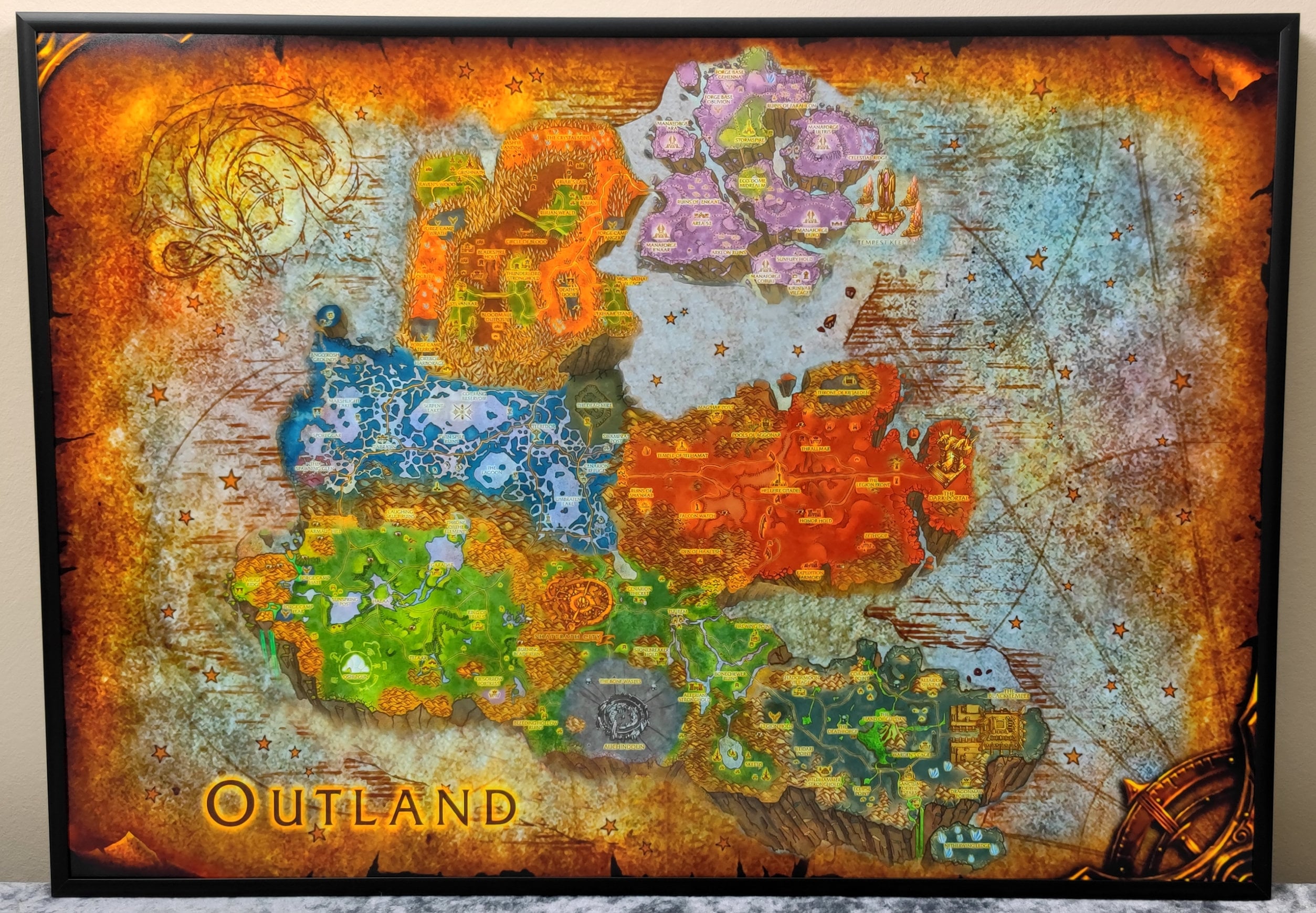 High Quality Map of the Outlands From World of Warcraft - Etsy
