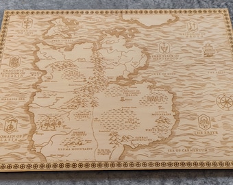 The Priory of the Orange Tree laser engraved map written by Samantha Shannon
