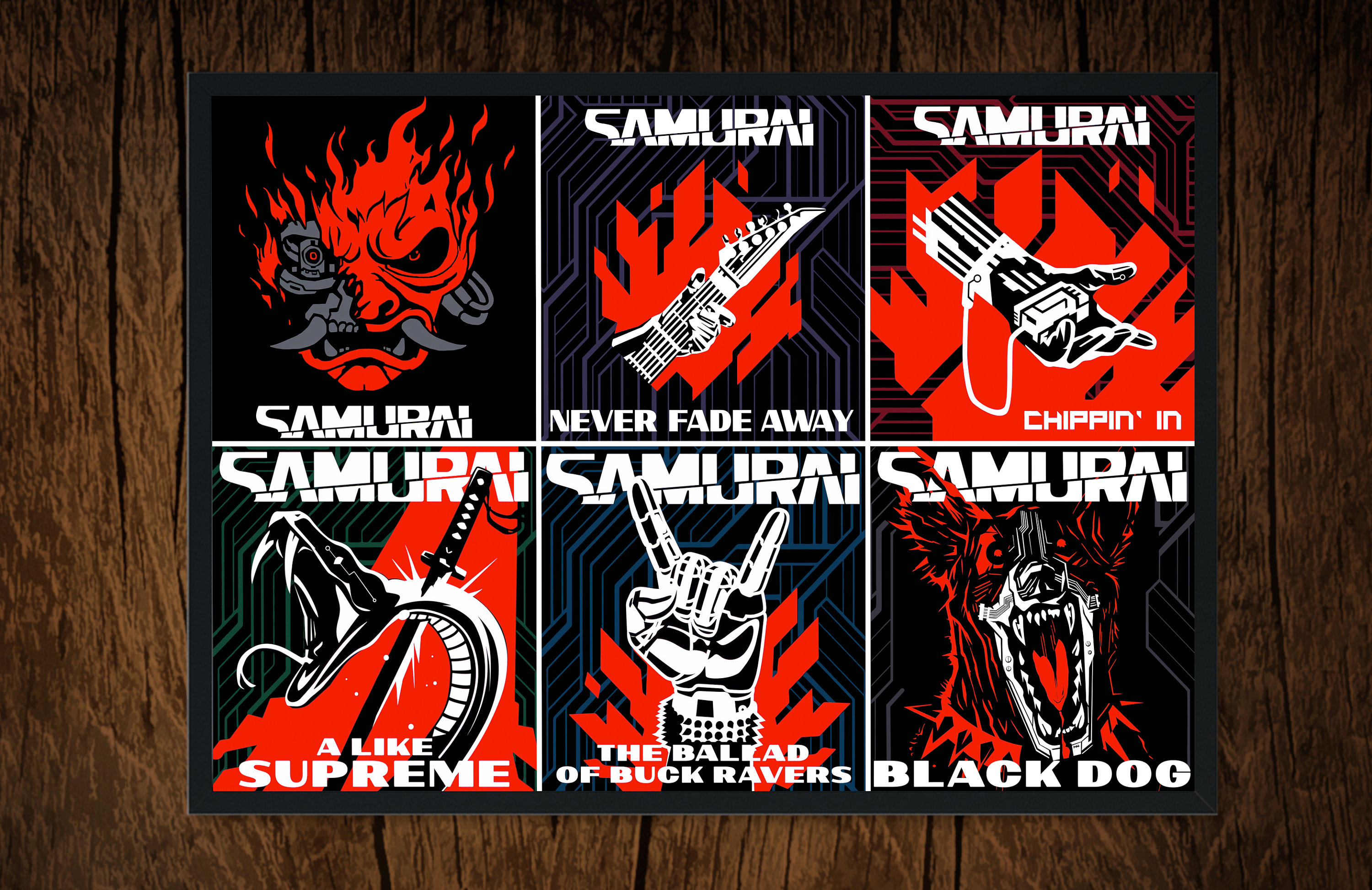 High resolution samurai logo wallpapers for mobile devices . :  r/cyberpunkgame