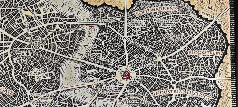 High Quality Print Luthadel Map of Luthadel From Mistborn: the - Etsy