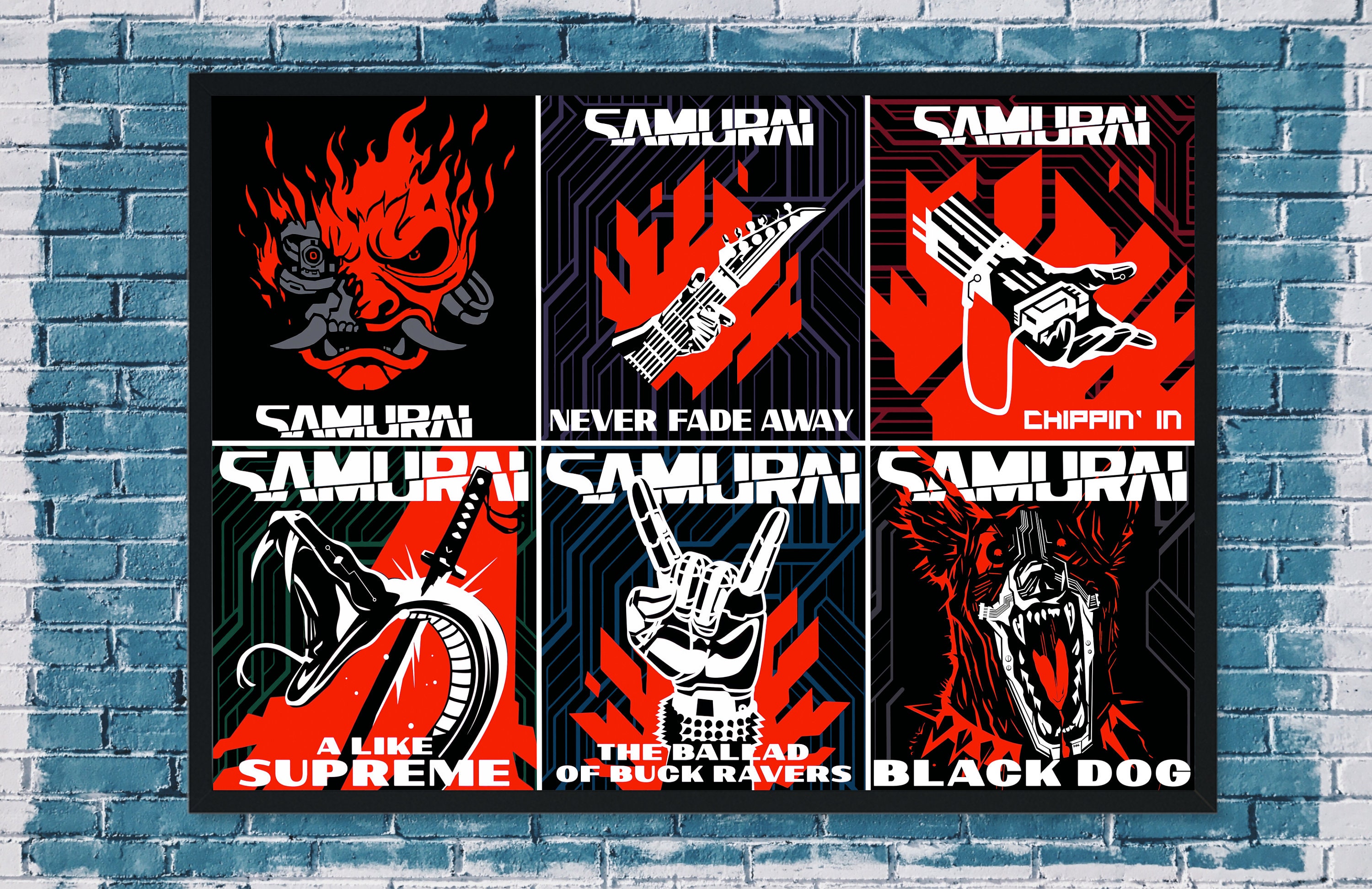 SAMURAI Collage Poster – Inspired by Cyberpunk 2077 SAMURAI Collage Poster – Inspired by Cyberpunk 2077